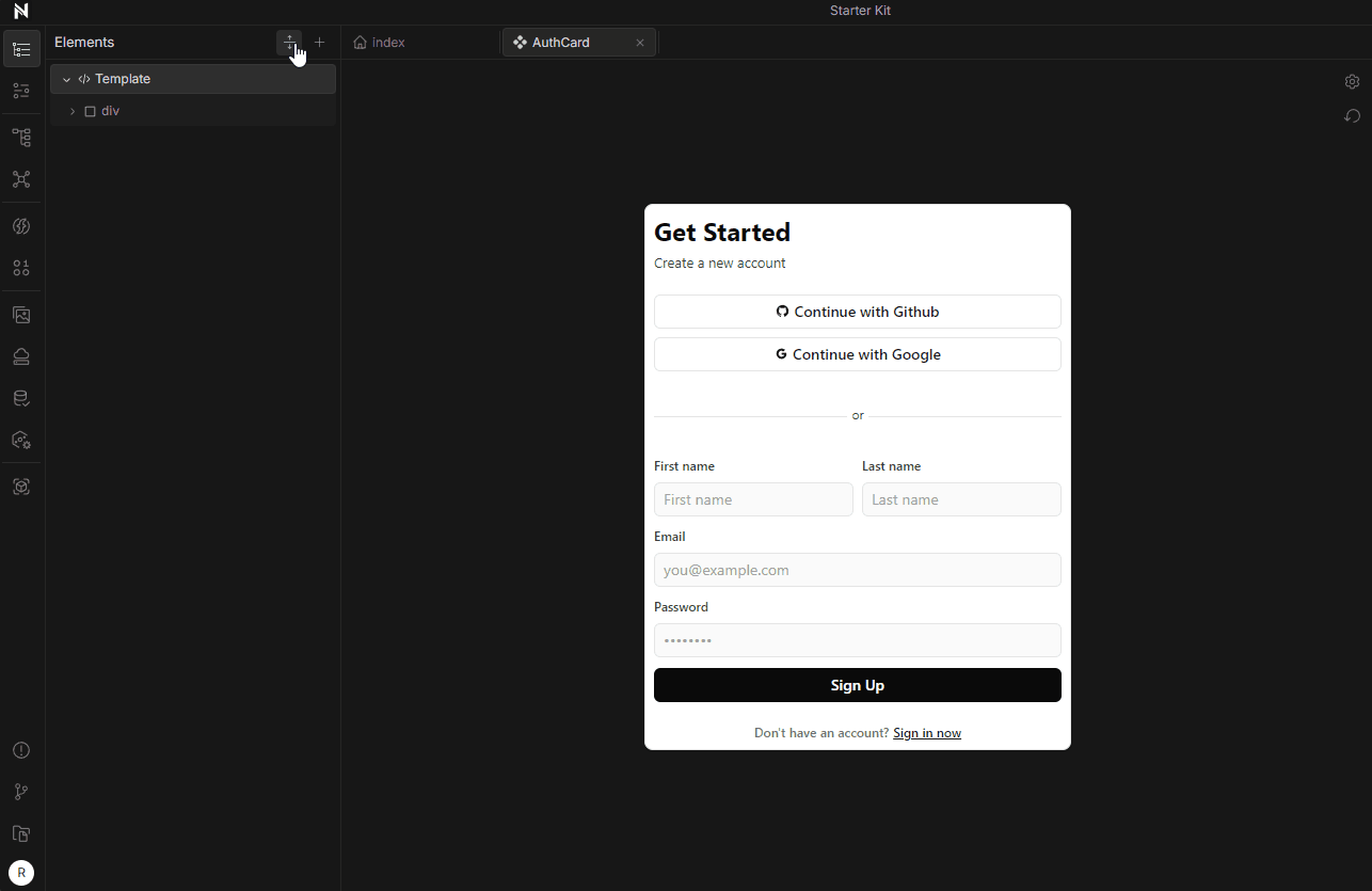 add element to nooku